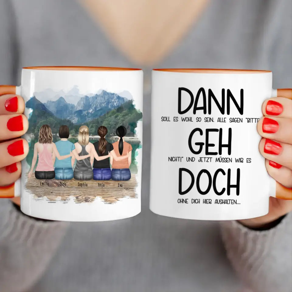 Personalisierte Tasse Kollegen (5 Frauen) - Abschiedsgeschenk