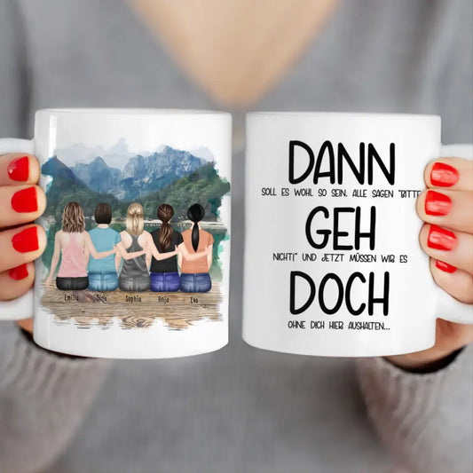 Personalisierte Tasse Kollegen (5 Frauen) - Abschiedsgeschenk