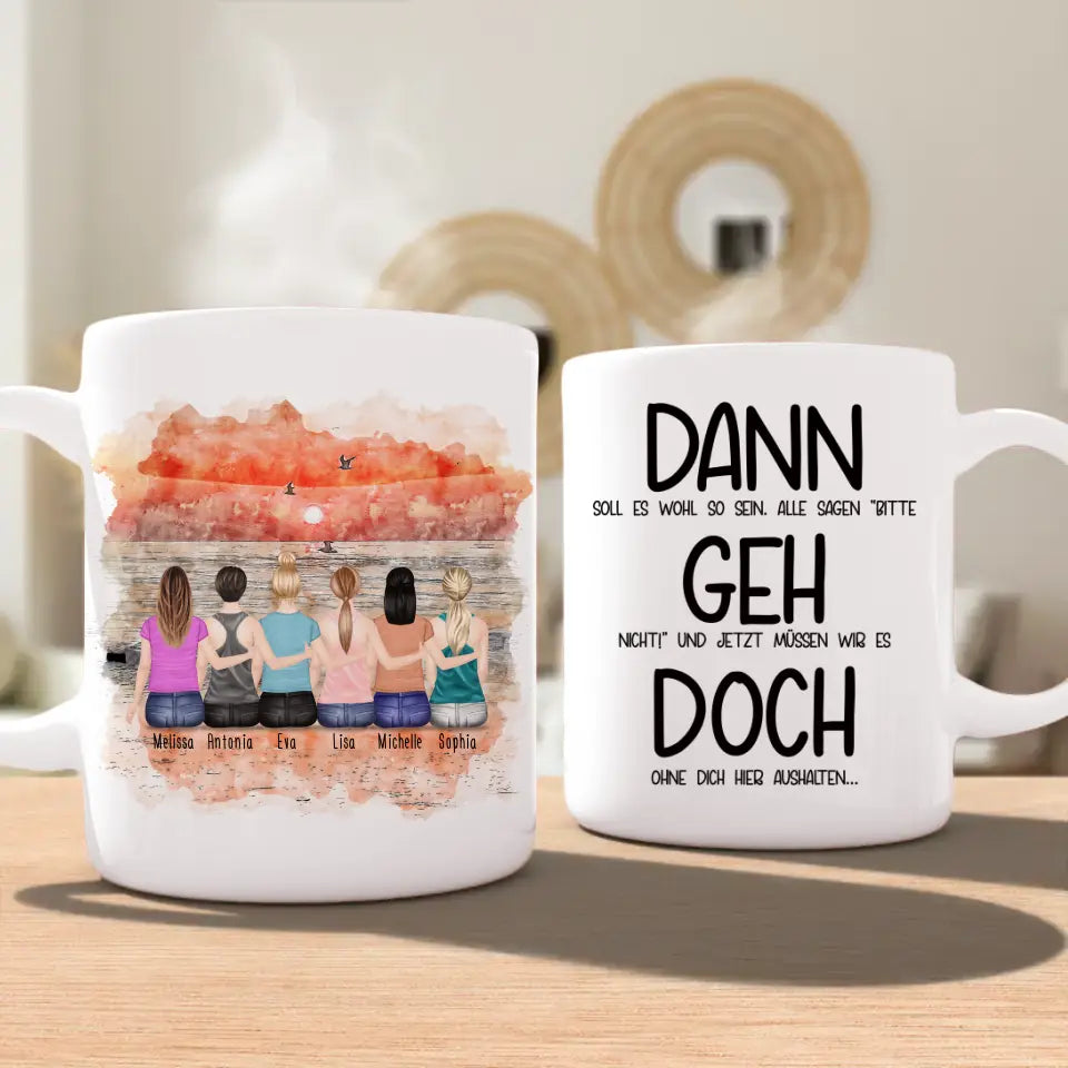 Personalisierte Tasse Kollegen (6 Frauen) - Abschiedsgeschenk