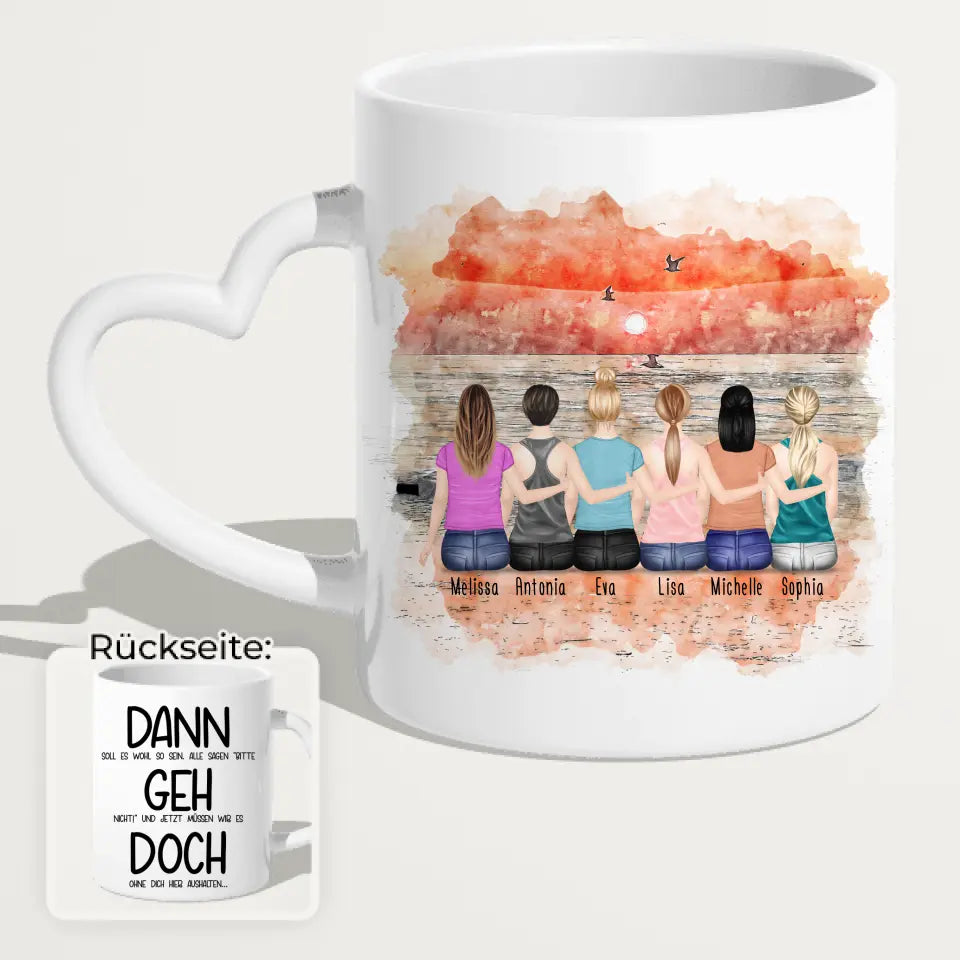 Personalisierte Tasse Kollegen (6 Frauen) - Abschiedsgeschenk