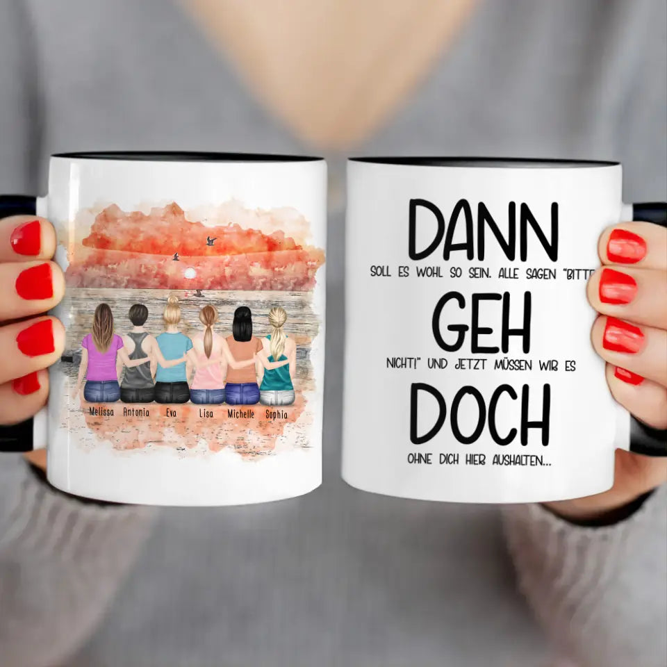 Personalisierte Tasse Kollegen (6 Frauen) - Abschiedsgeschenk