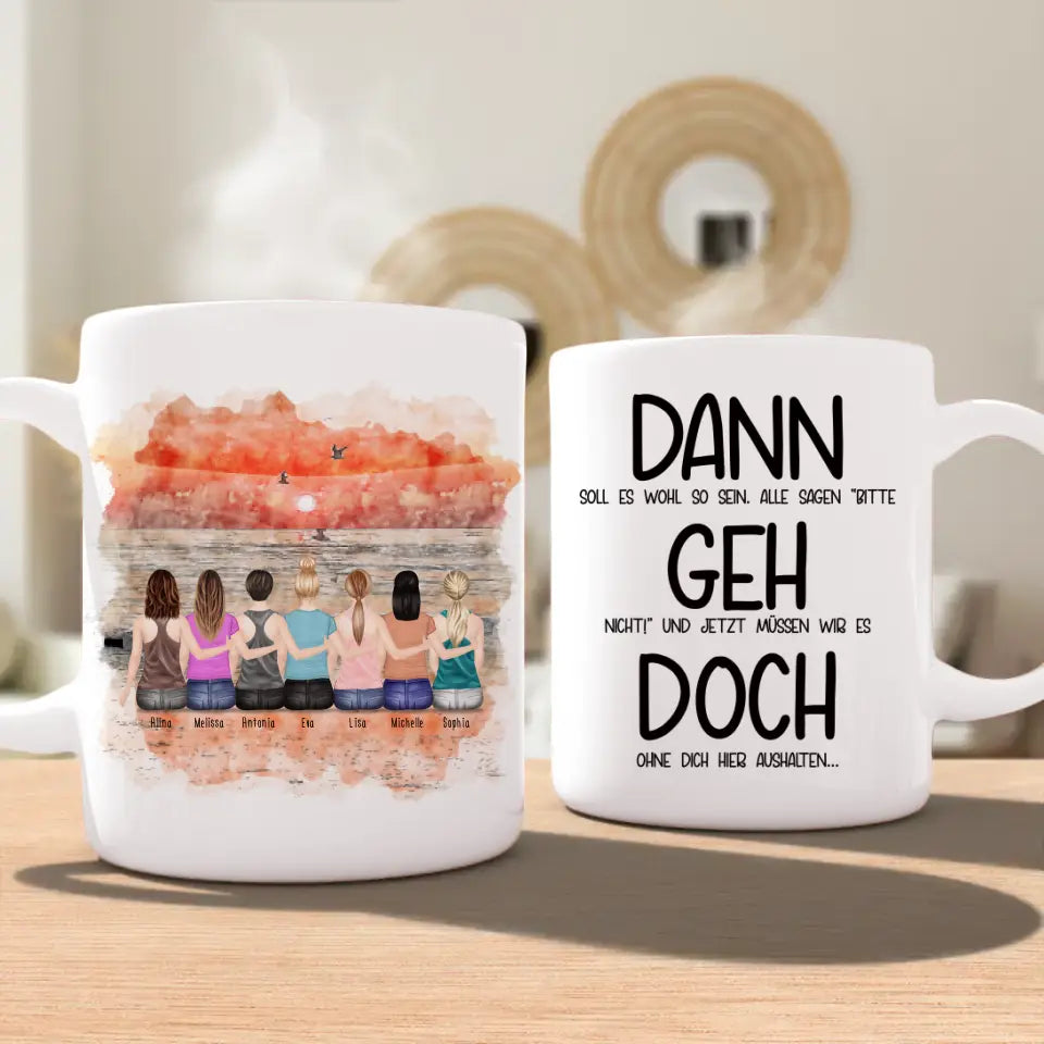 Personalisierte Tasse Kollegen (7 Frauen) - Abschiedsgeschenk