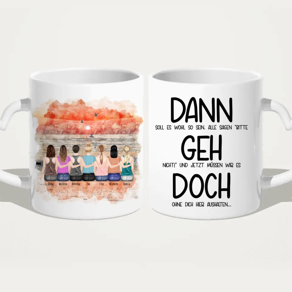 Personalisierte Tasse Kollegen (7 Frauen) - Abschiedsgeschenk