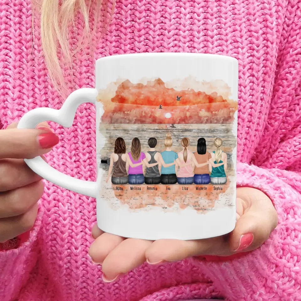 Personalisierte Tasse Kollegen (7 Frauen) - Abschiedsgeschenk