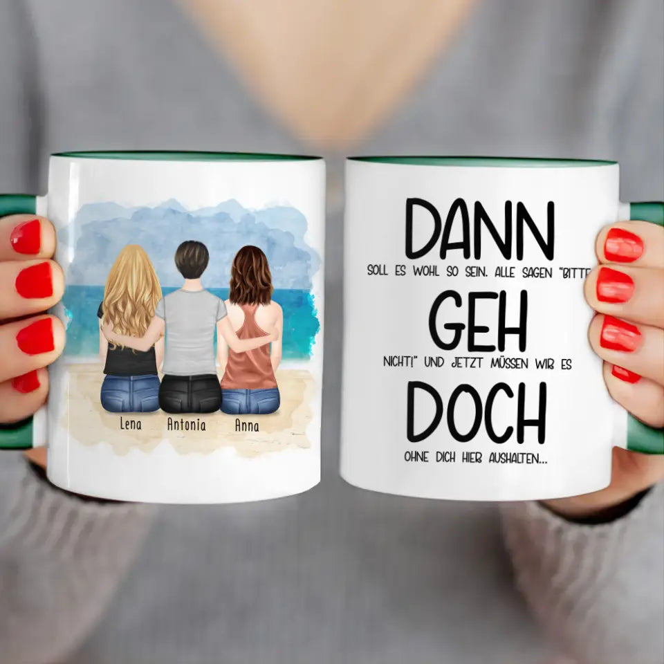 Personalisierte Tasse Kollegen (3 Frauen) - Abschiedsgeschenk