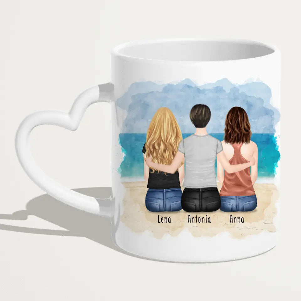 Personalisierte Tasse Kollegen (3 Frauen) - Abschiedsgeschenk