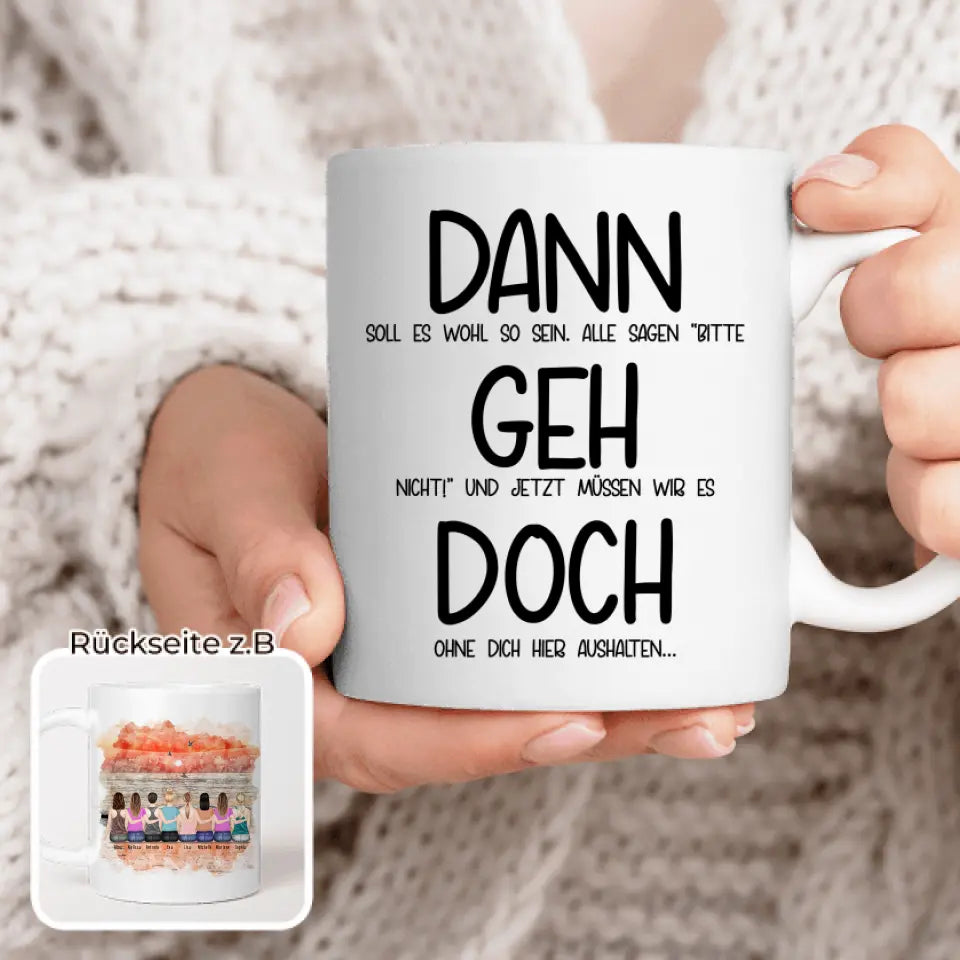 Personalisierte Tasse Kollegen (8 Frauen) - Abschiedsgeschenk