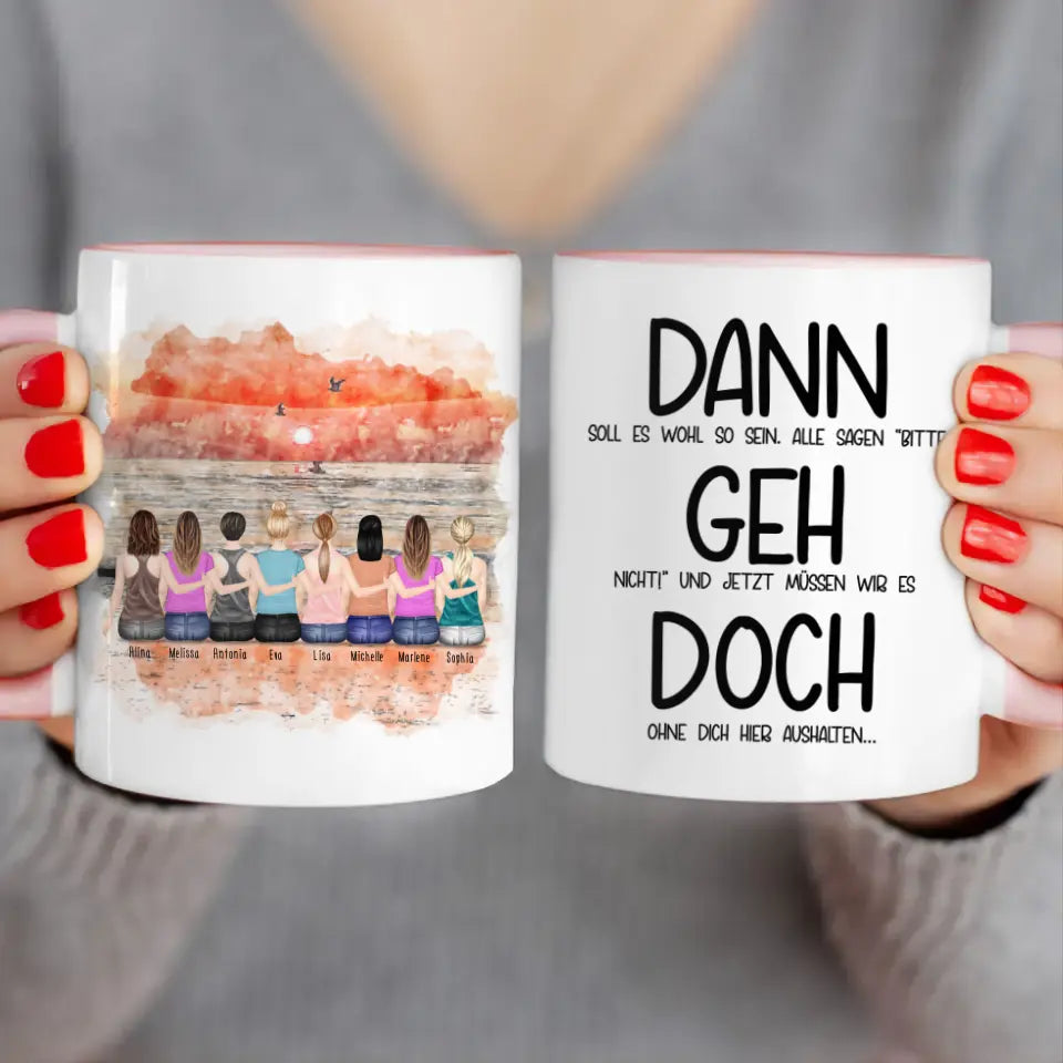 Personalisierte Tasse Kollegen (8 Frauen) - Abschiedsgeschenk