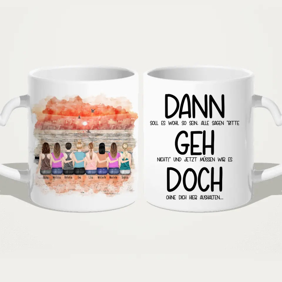 Personalisierte Tasse Kollegen (8 Frauen) - Abschiedsgeschenk