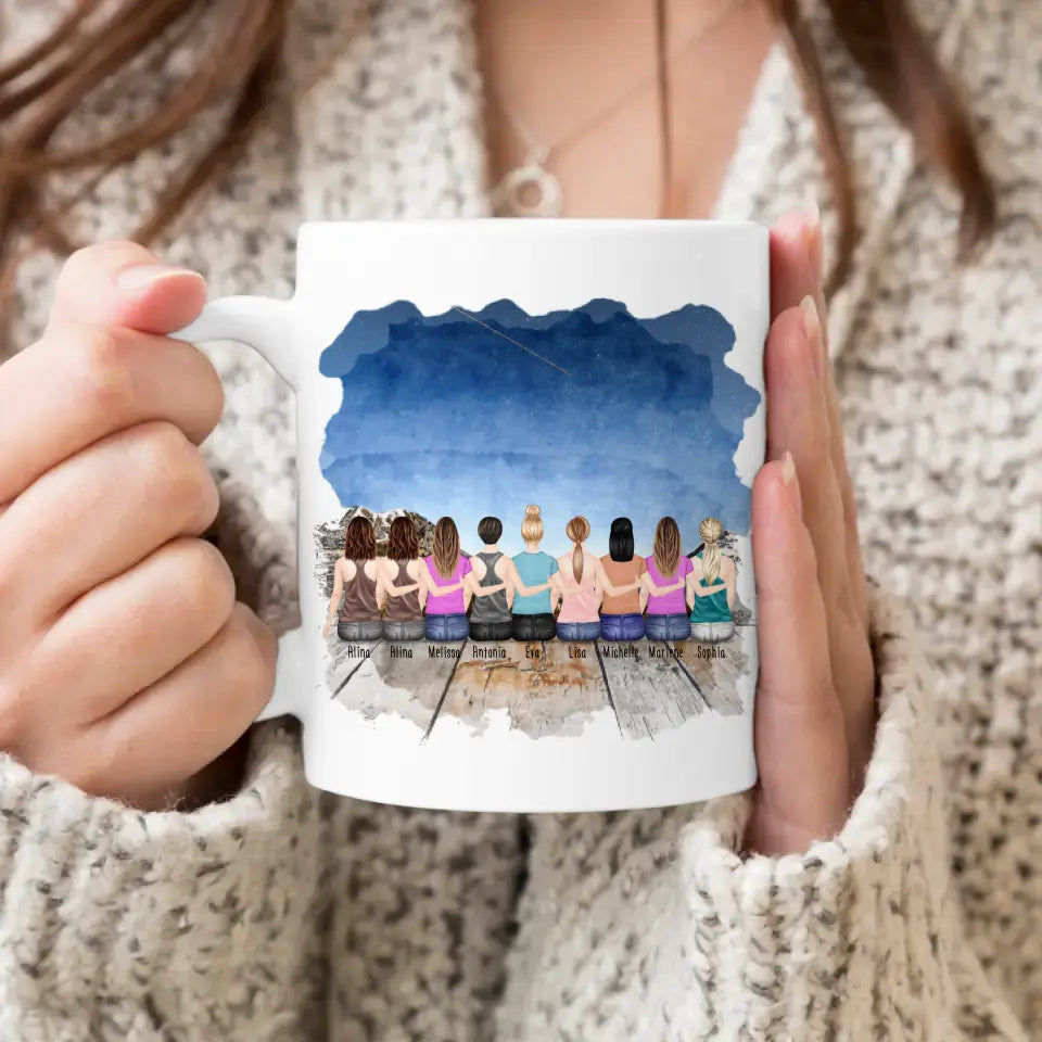 Personalisierte Tasse Kollegen (9 Frauen) - Abschiedsgeschenk