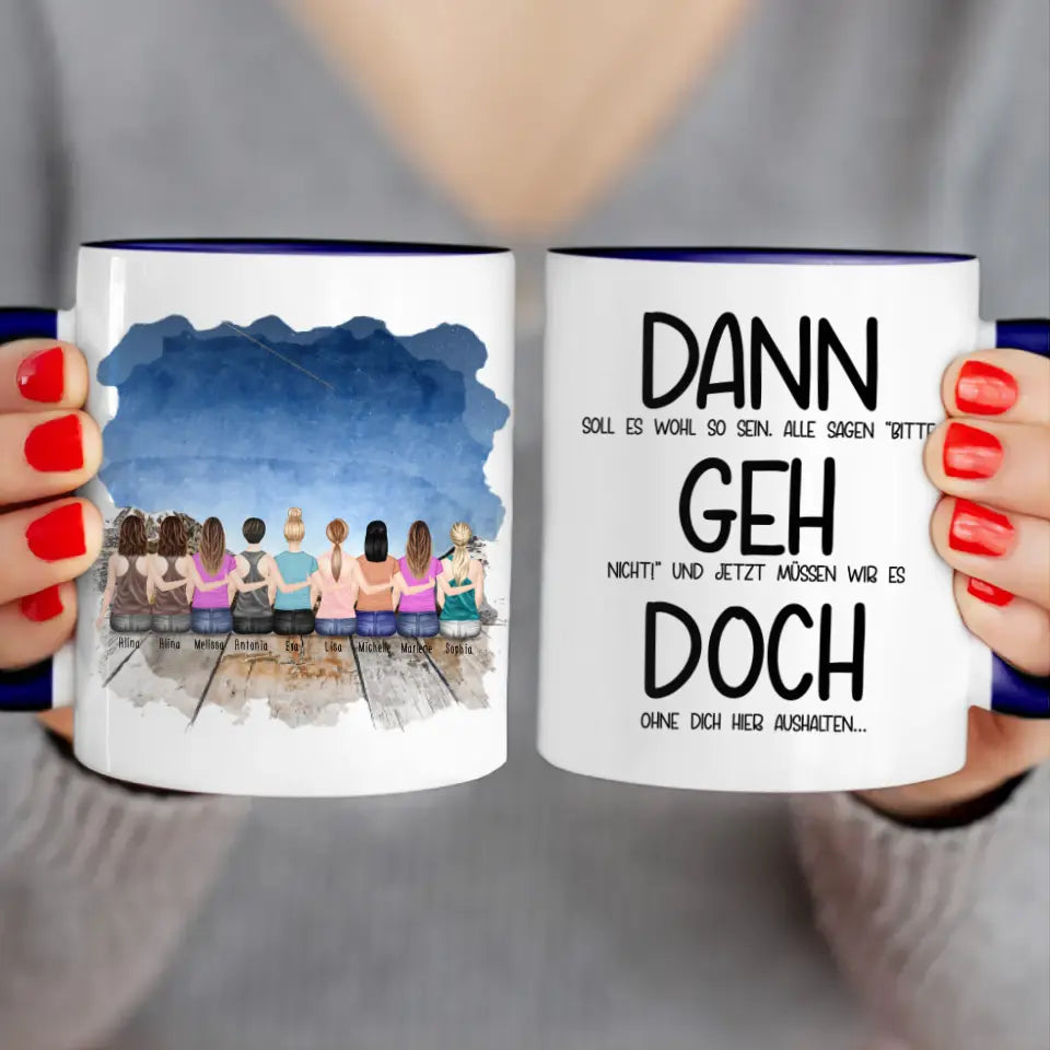 Personalisierte Tasse Kollegen (9 Frauen) - Abschiedsgeschenk