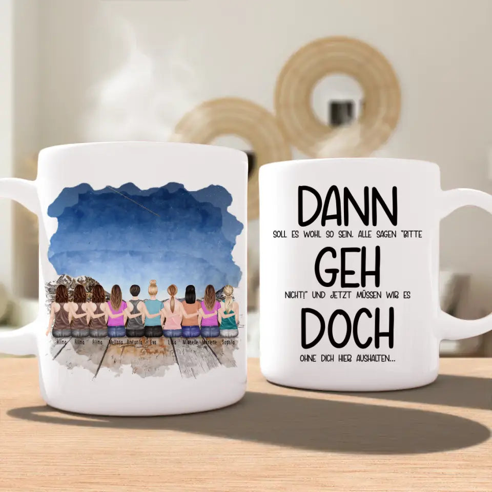 Personalisierte Tasse Kollegen (10 Frauen) - Abschiedsgeschenk