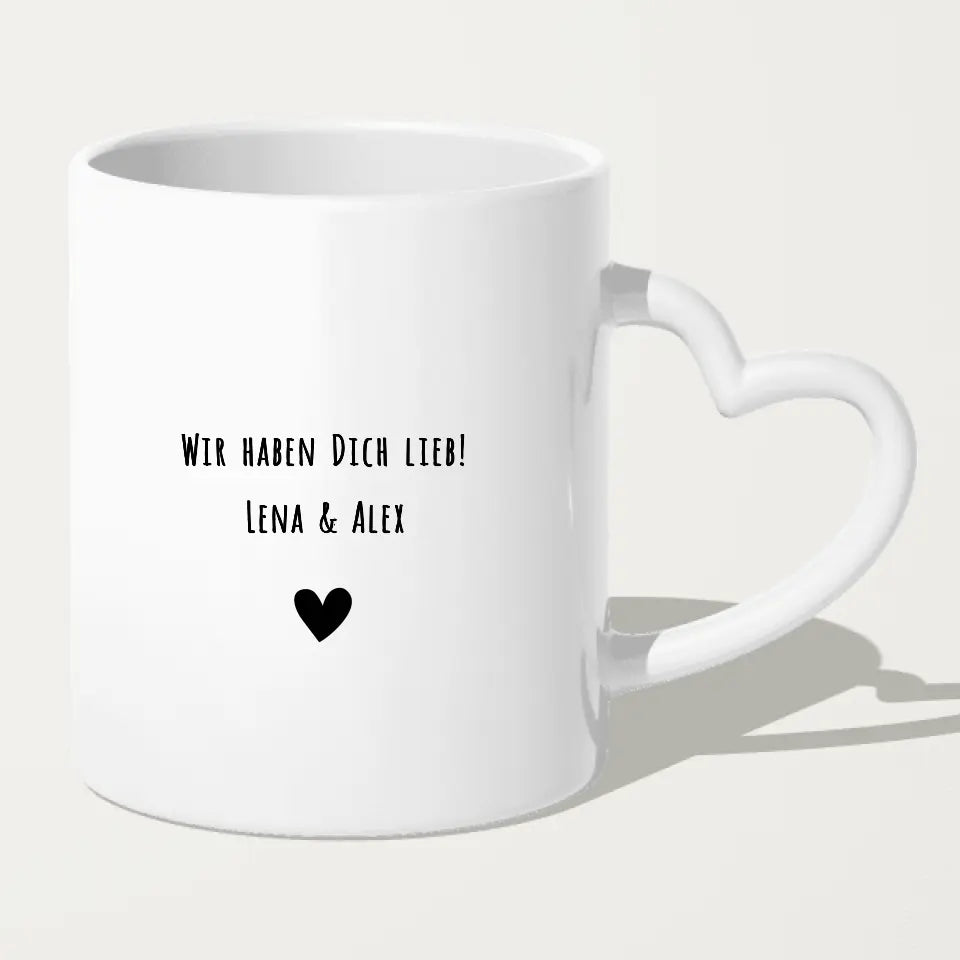 Personalisierte Tasse mit Mama Schriftzug und deinen Bildern