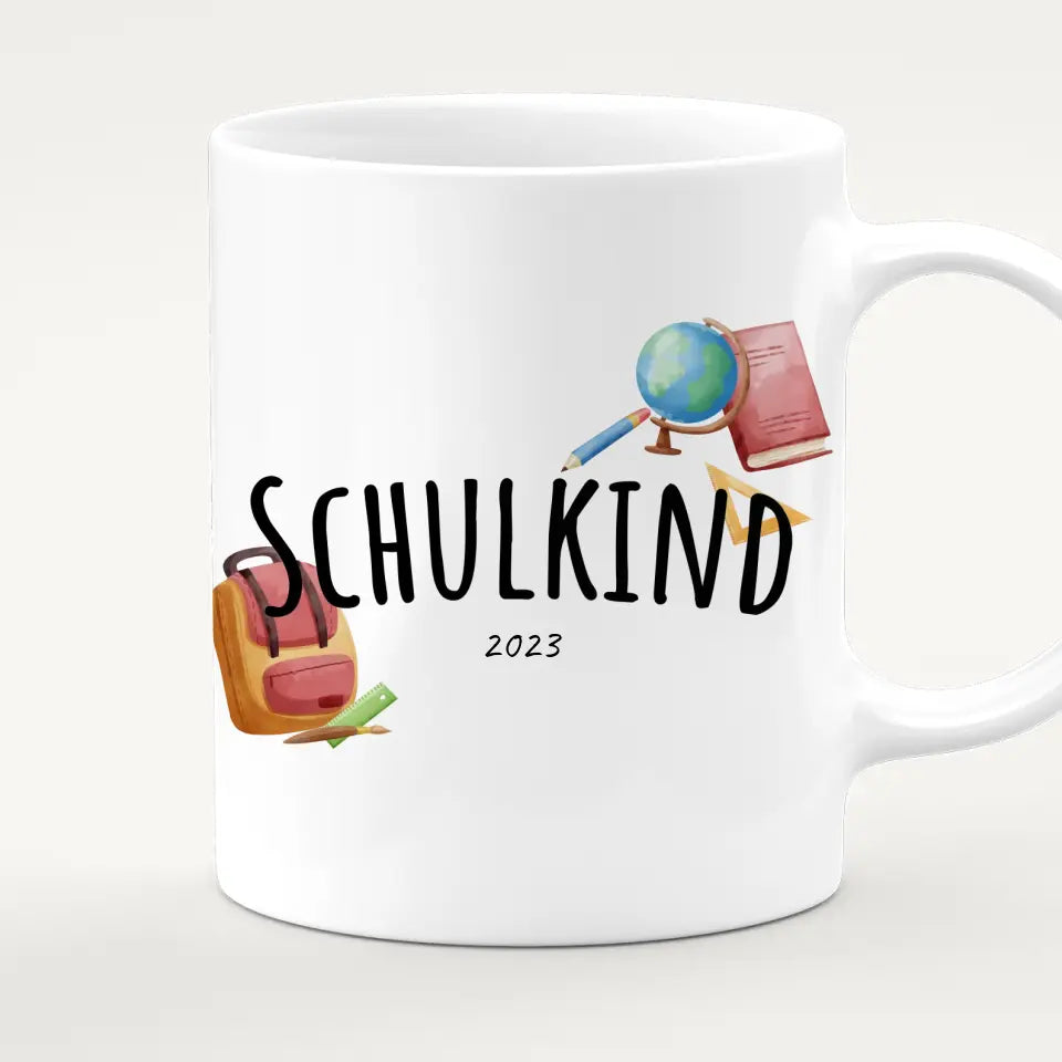 Personalisierte Tasse - Geschenk zur Einschulung (1 Mädchen)