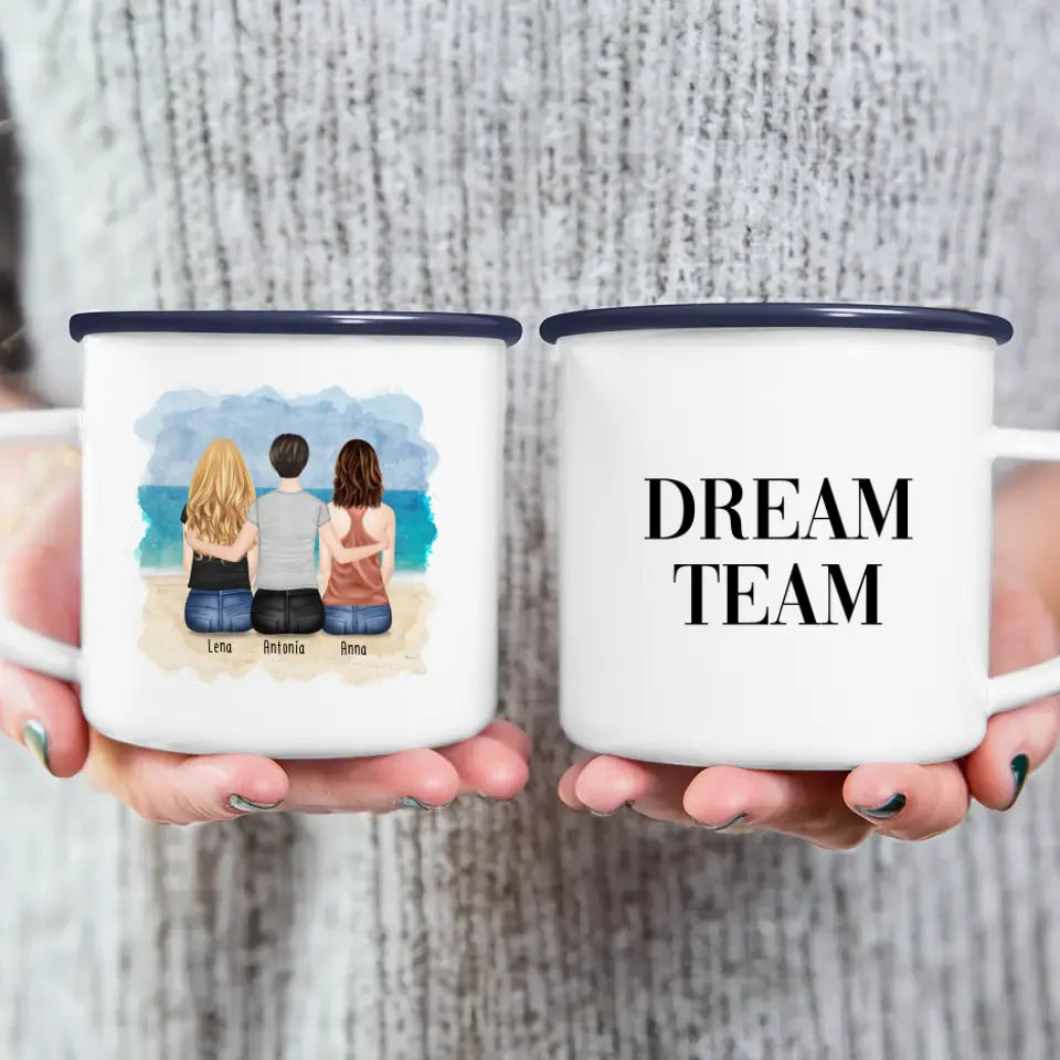 Personalisierte Tasse für Beste Freundinnen (3 Freundinnen)