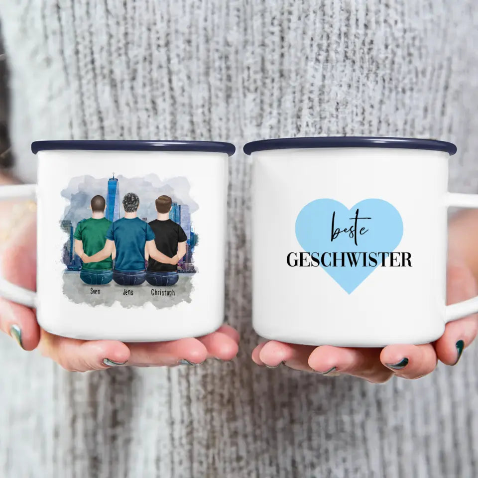 Personalisierte Tasse mit Bruder (3 Brüder)