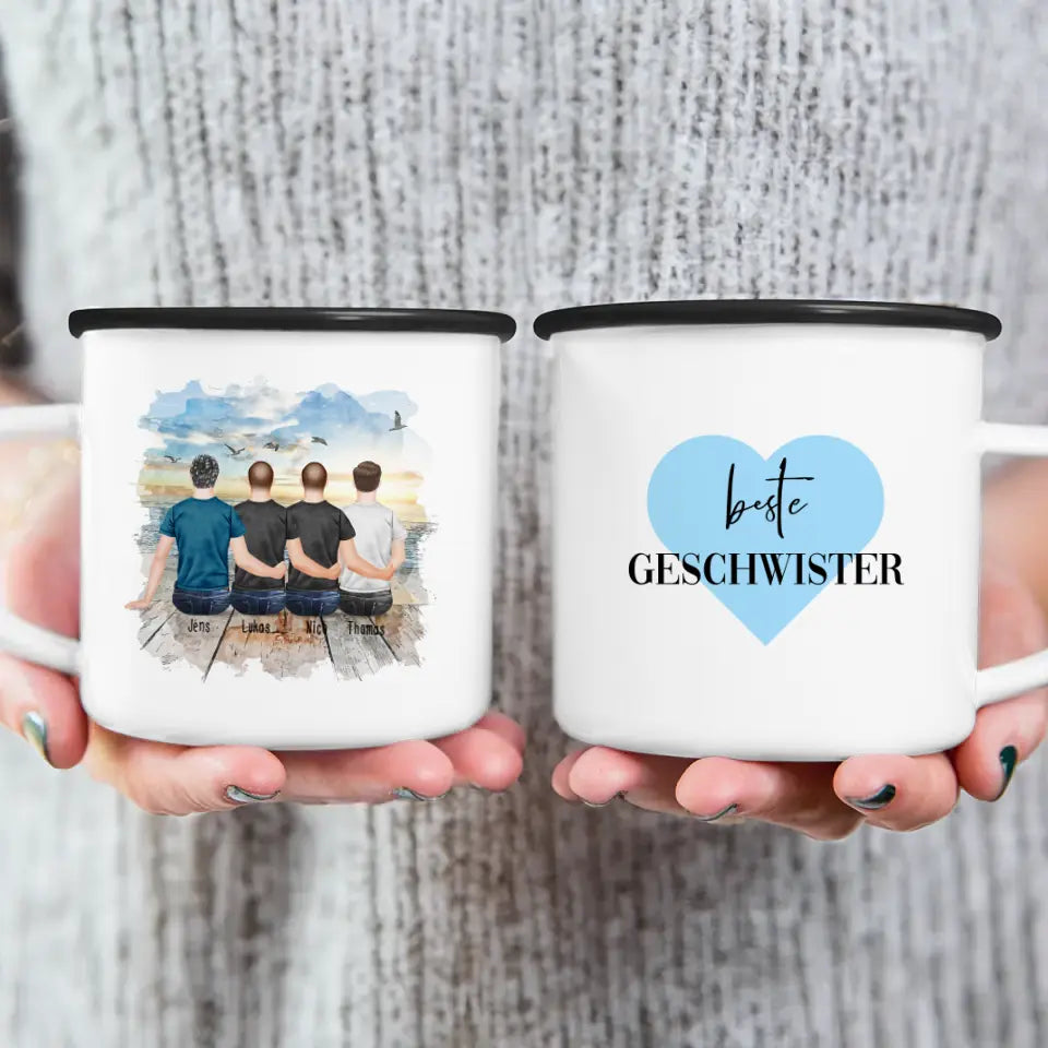 Personalisierte Tasse mit Bruder (4 Brüder)