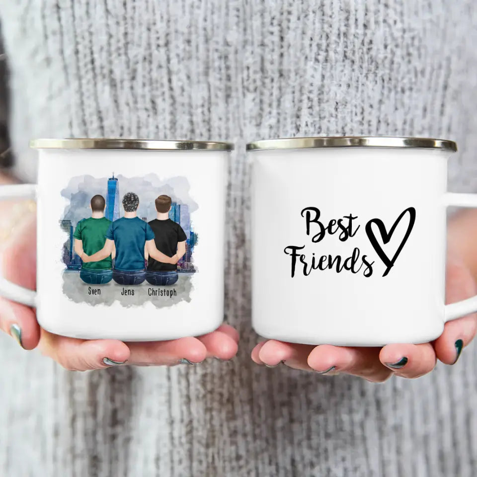 Personalisierte Tasse - Beste Freunde (3 Männer)