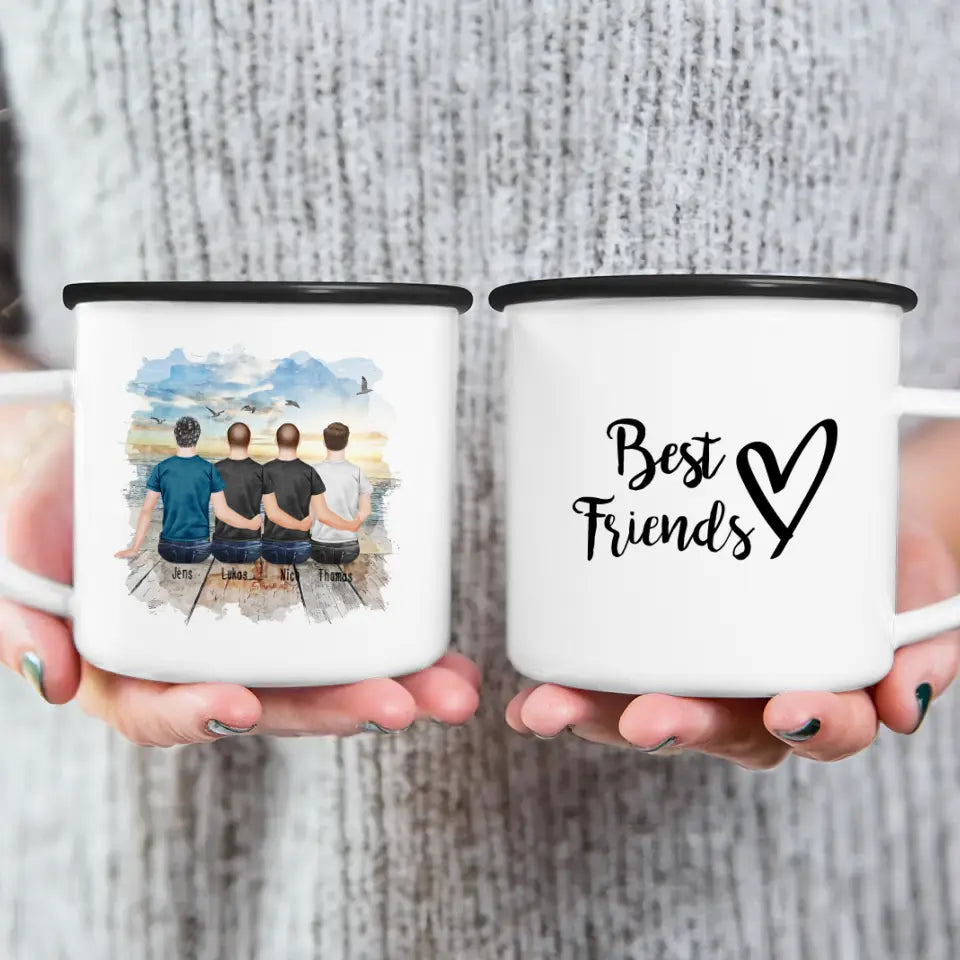 Personalisierte Tasse - Beste Freunde (4 Männer)