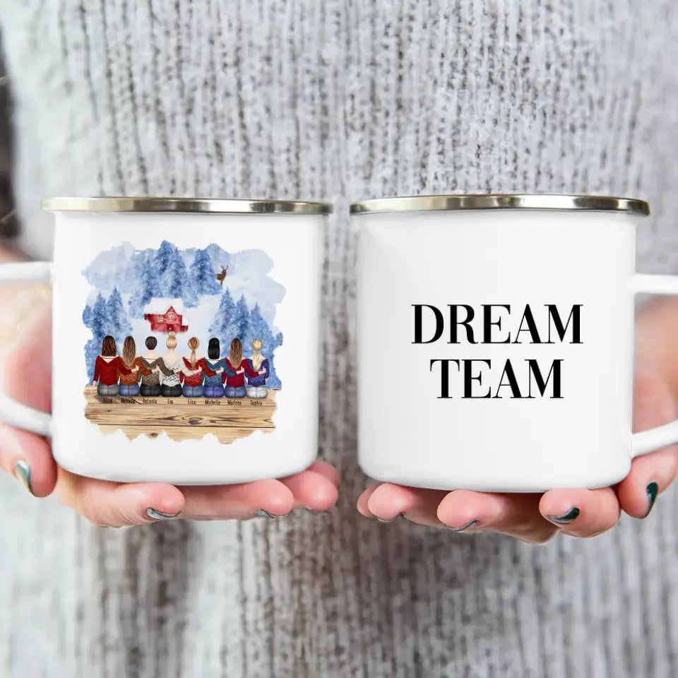 Personalisierte Tasse für Beste Freundinnen (8 Freundinnen) - Weihnachtstasse