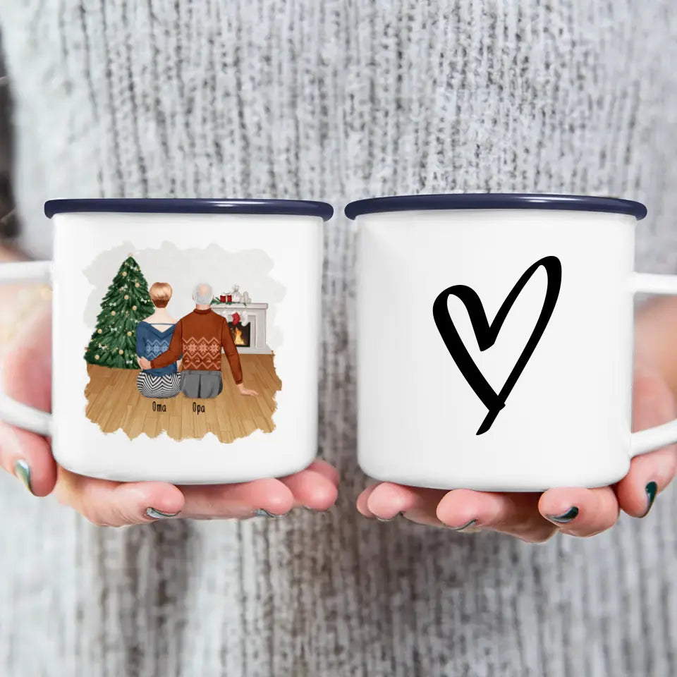 Personalisierte Tasse mit Oma und Opa - Weihnachtstasse