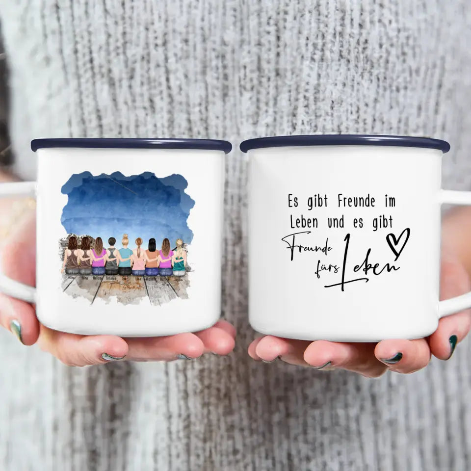 Personalisierte Tasse für Beste Freundinnen (9 Freundinnen)