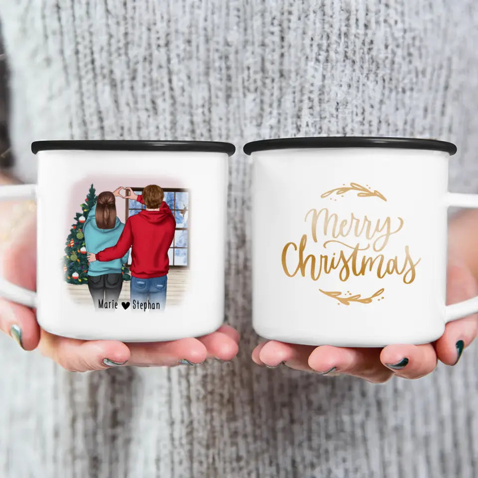 Personalisierte Tasse - Paar/Pärchen (stehend) - Weihnachtstasse