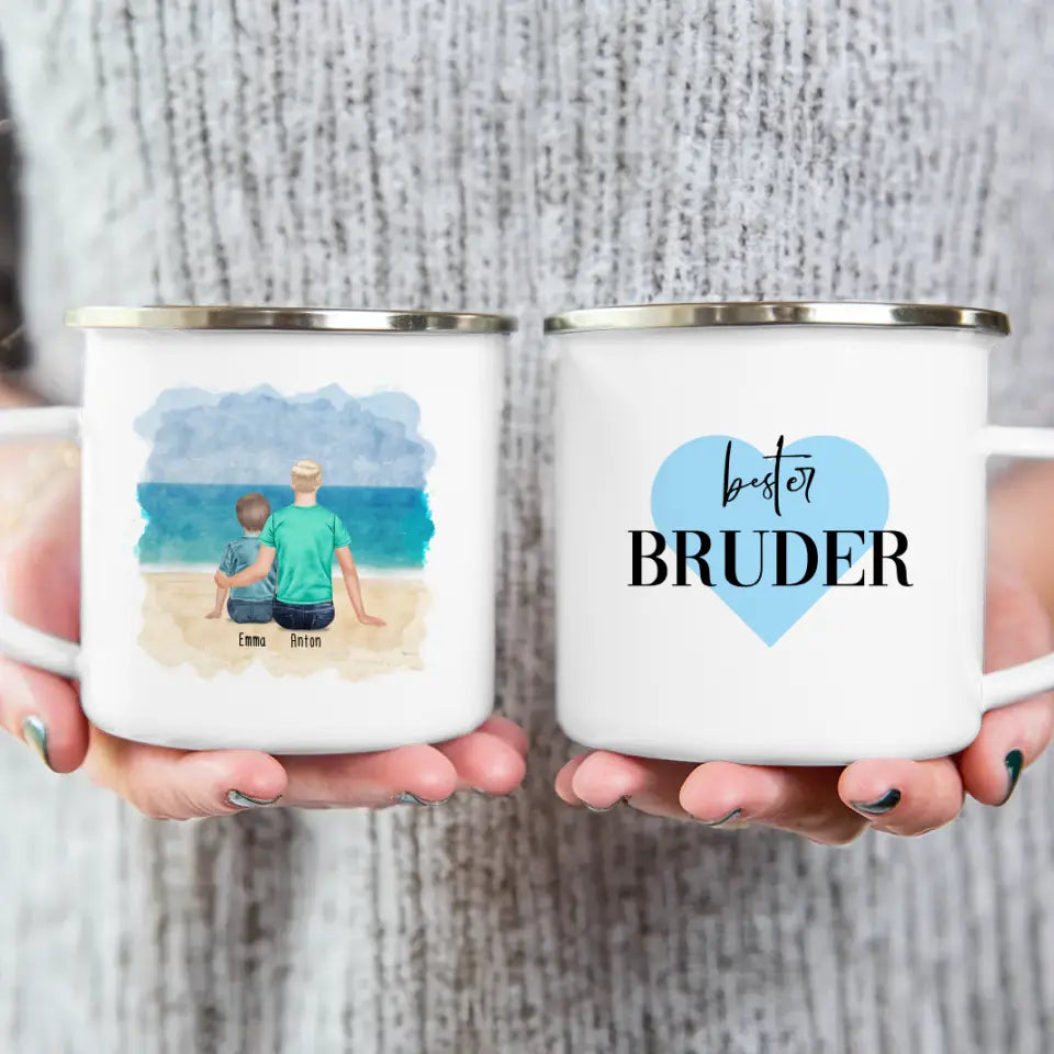 Personalisierte Tasse - 1 Teenager (m) + 1 Kind (m/w)