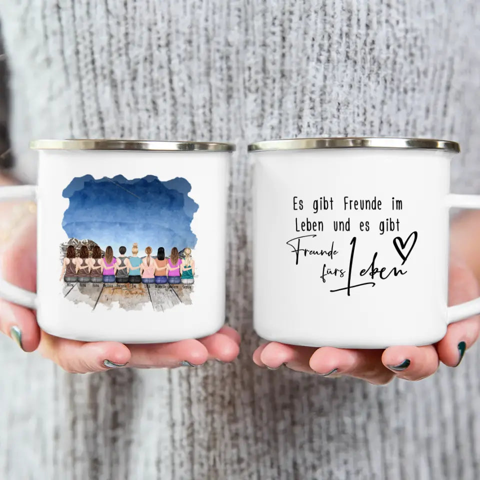 Personalisierte Tasse für Beste Freundinnen (10 Freundinnen)