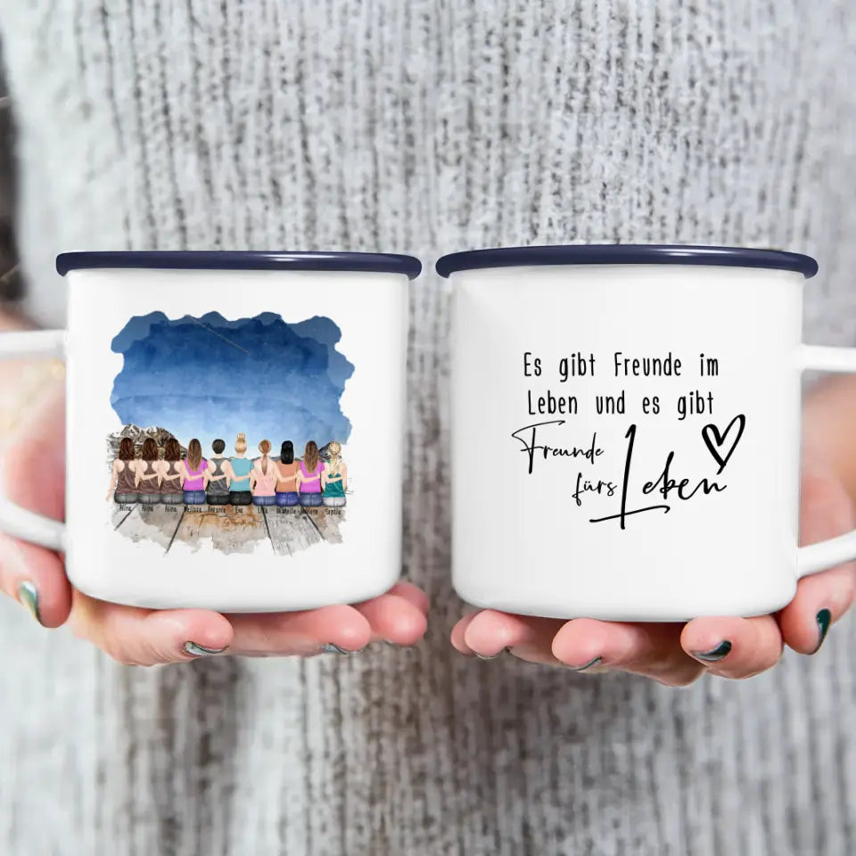 Personalisierte Tasse für Beste Freundinnen (10 Freundinnen)