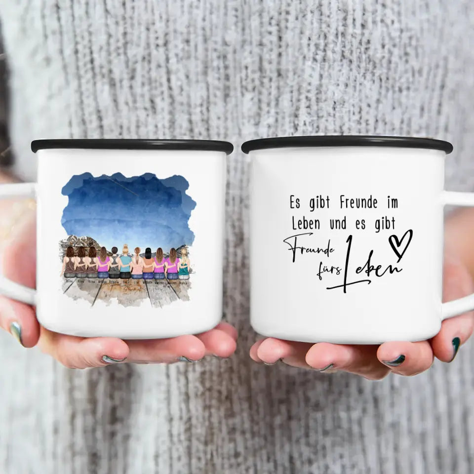 Personalisierte Tasse für Beste Freundinnen (11 Freundinnen)