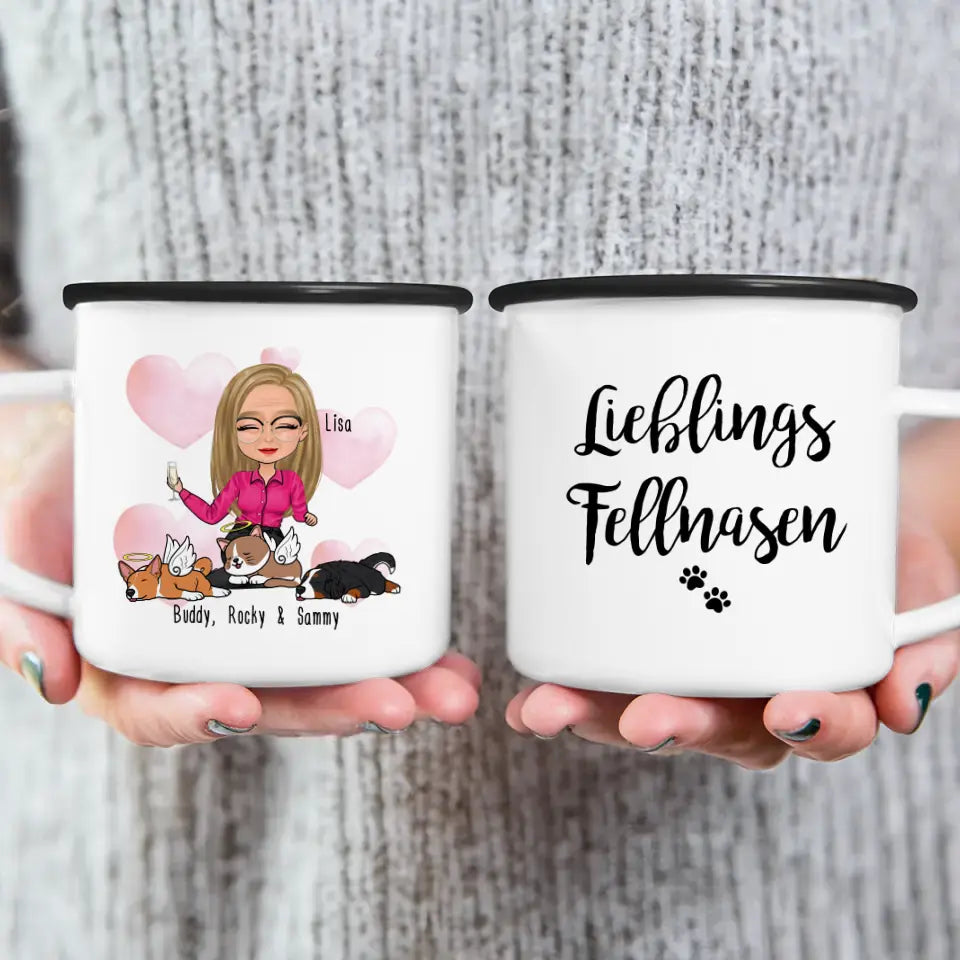 Personalisierte Tasse Hundemama/Katzenmama/Tiermama (1-8 Hunde/Katzen)