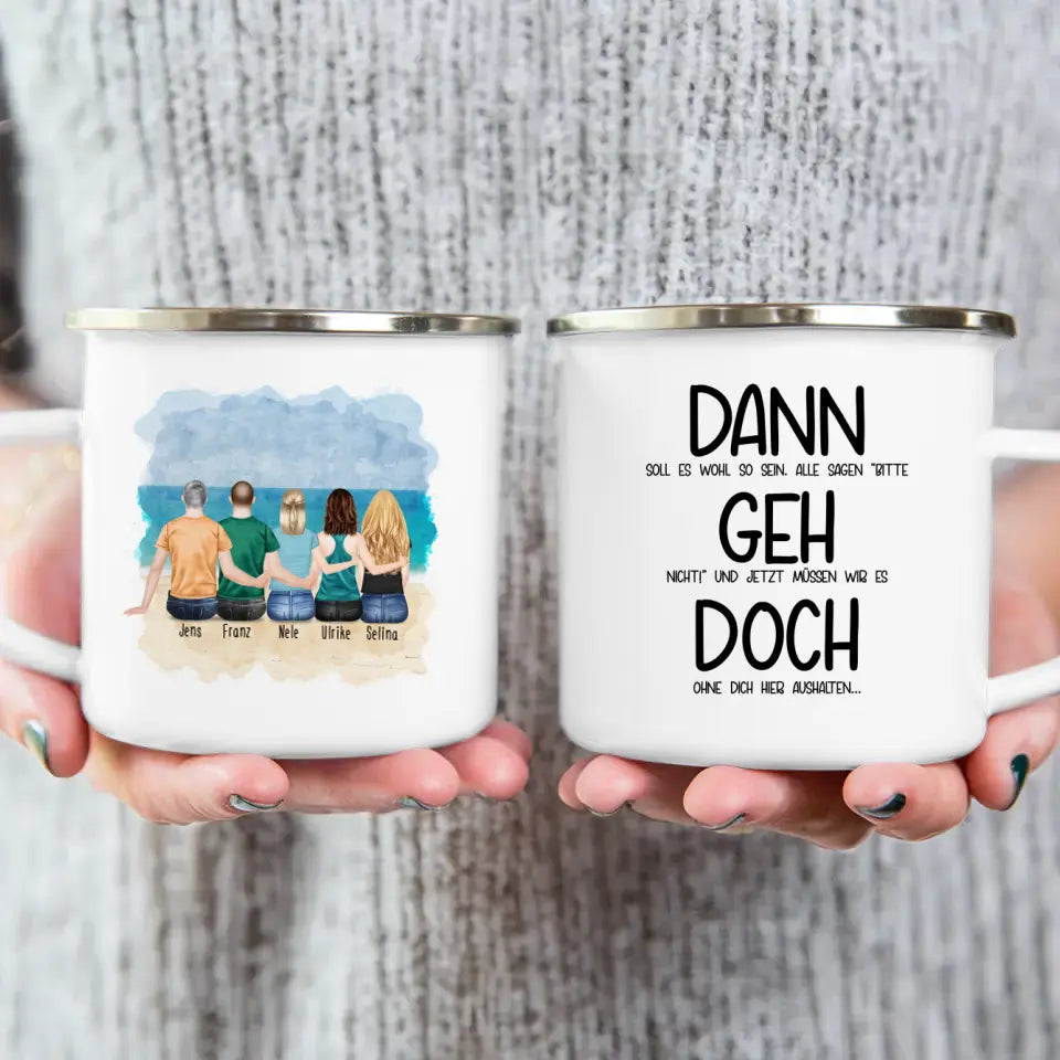 Personalisierte Tasse Kollegen (3 Frauen + 2 Männer) - Abschiedsgeschenk