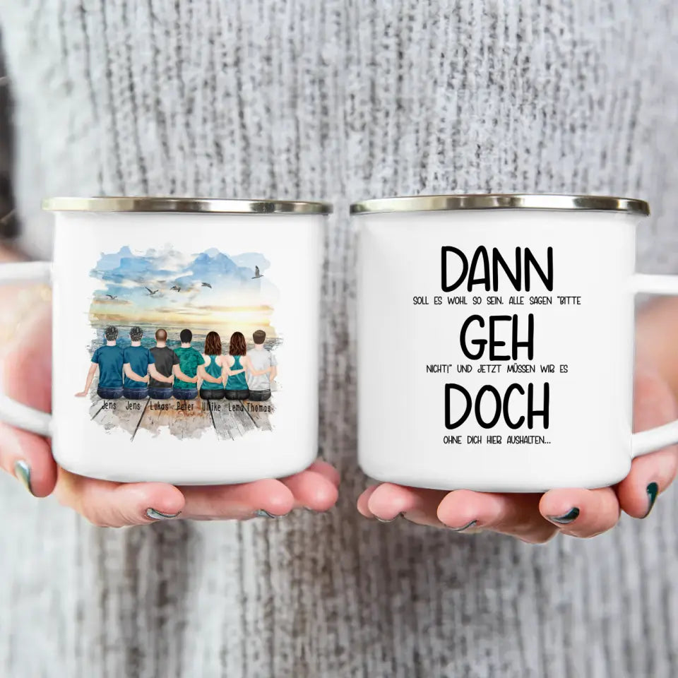 Personalisierte Tasse Kollegen (2 Frauen + 5 Männer) - Abschiedsgeschenk