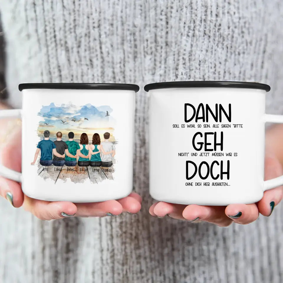 Personalisierte Tasse Kollegen (2 Frauen + 4 Männer) - Abschiedsgeschenk