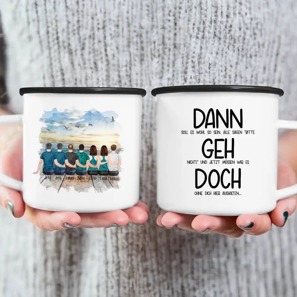 Personalisierte Tasse Kollegen (2 Frauen + 5 Männer) - Abschiedsgeschenk