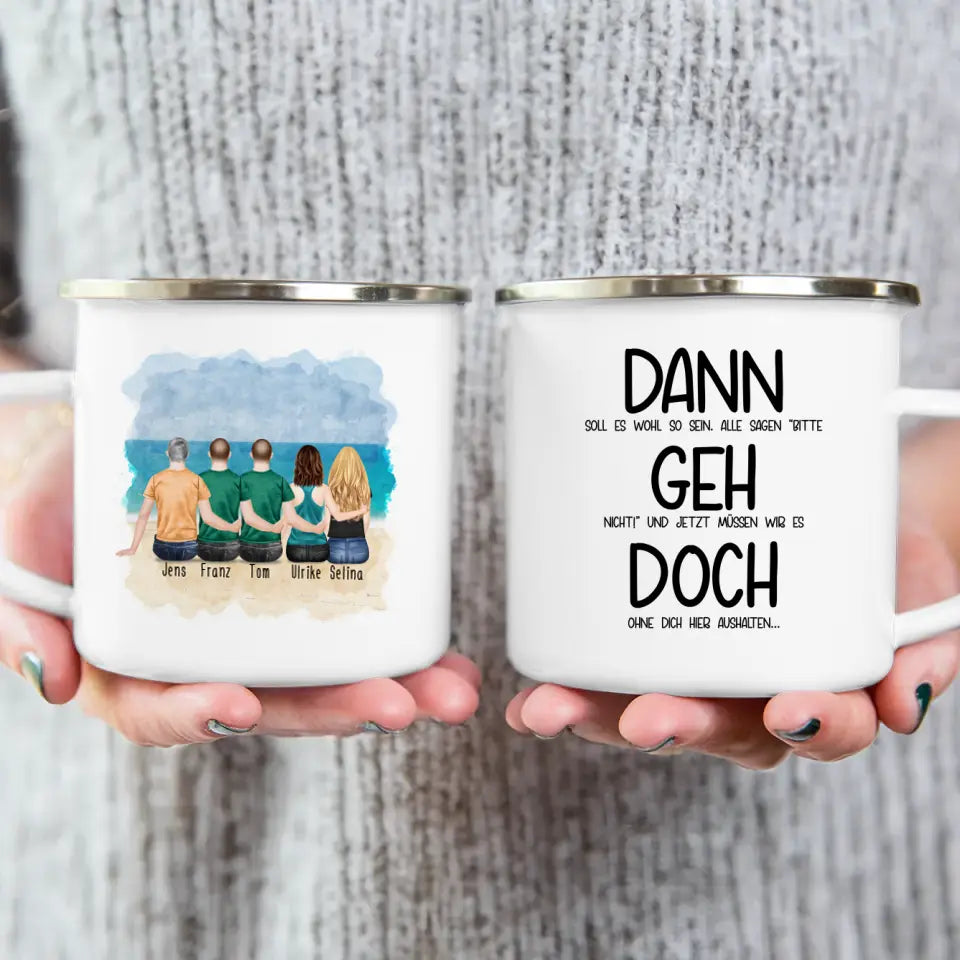 Personalisierte Tasse Kollegen (2 Frauen + 3 Männer) - Abschiedsgeschenk