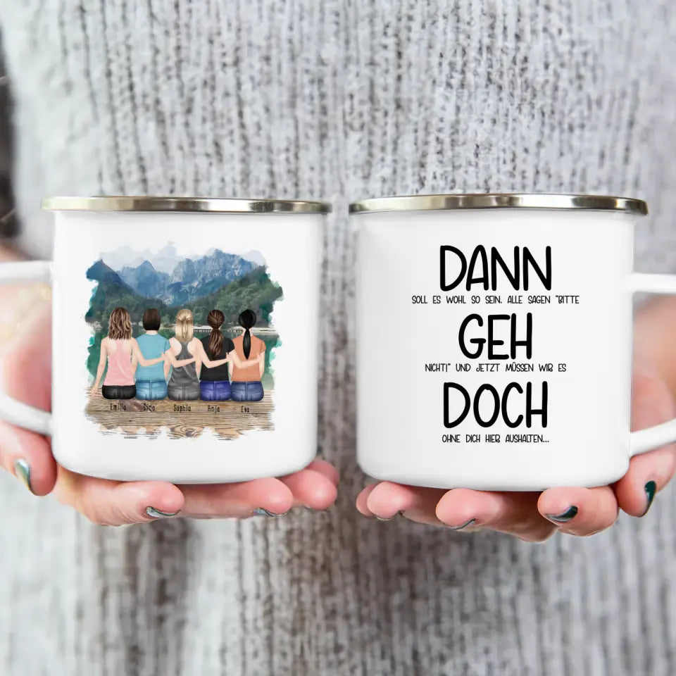 Personalisierte Tasse Kollegen (5 Frauen) - Abschiedsgeschenk