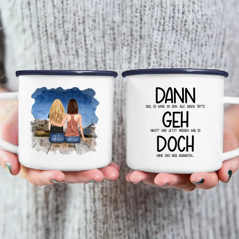 Personalisierte Tasse Kollegen (2 Frauen) - Abschiedsgeschenk