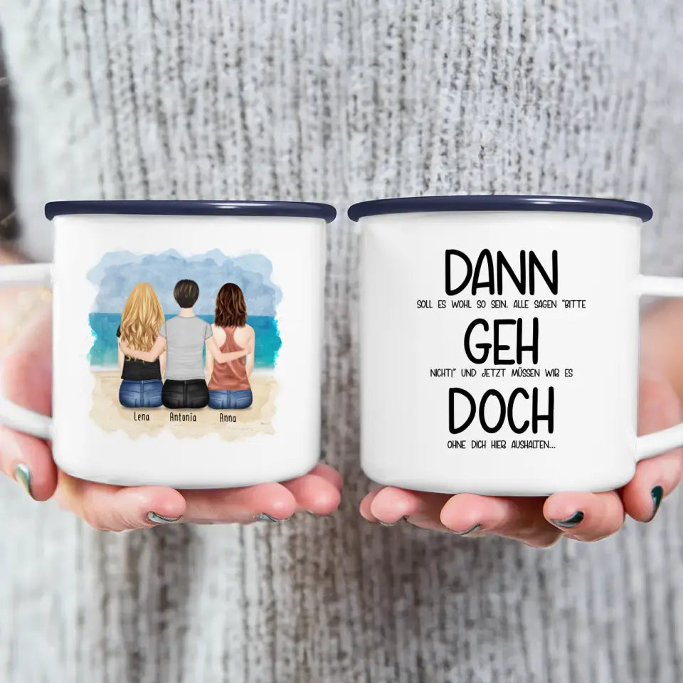 Personalisierte Tasse Kollegen (3 Frauen) - Abschiedsgeschenk