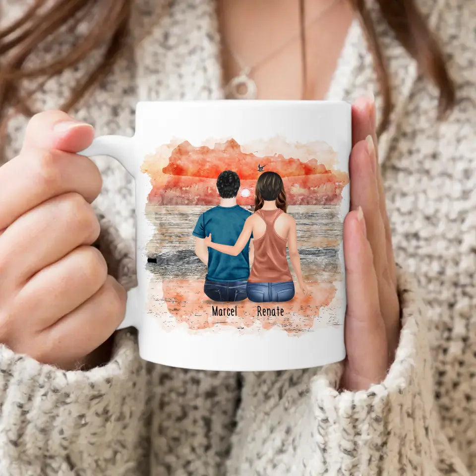 Personalisierte Tasse mit Mutter/Sohn (1 Sohn)