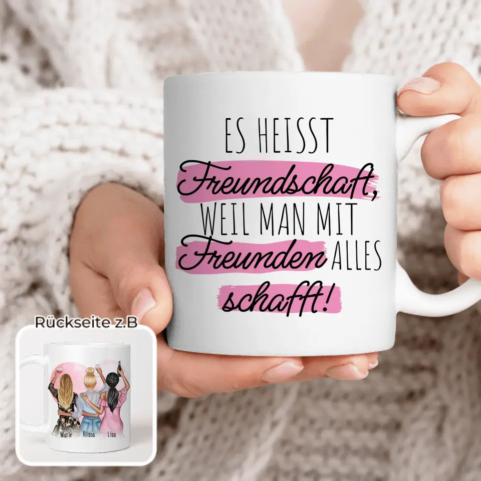 Personalisierte Tasse Beste Freundinnen (3 Freundinnen)