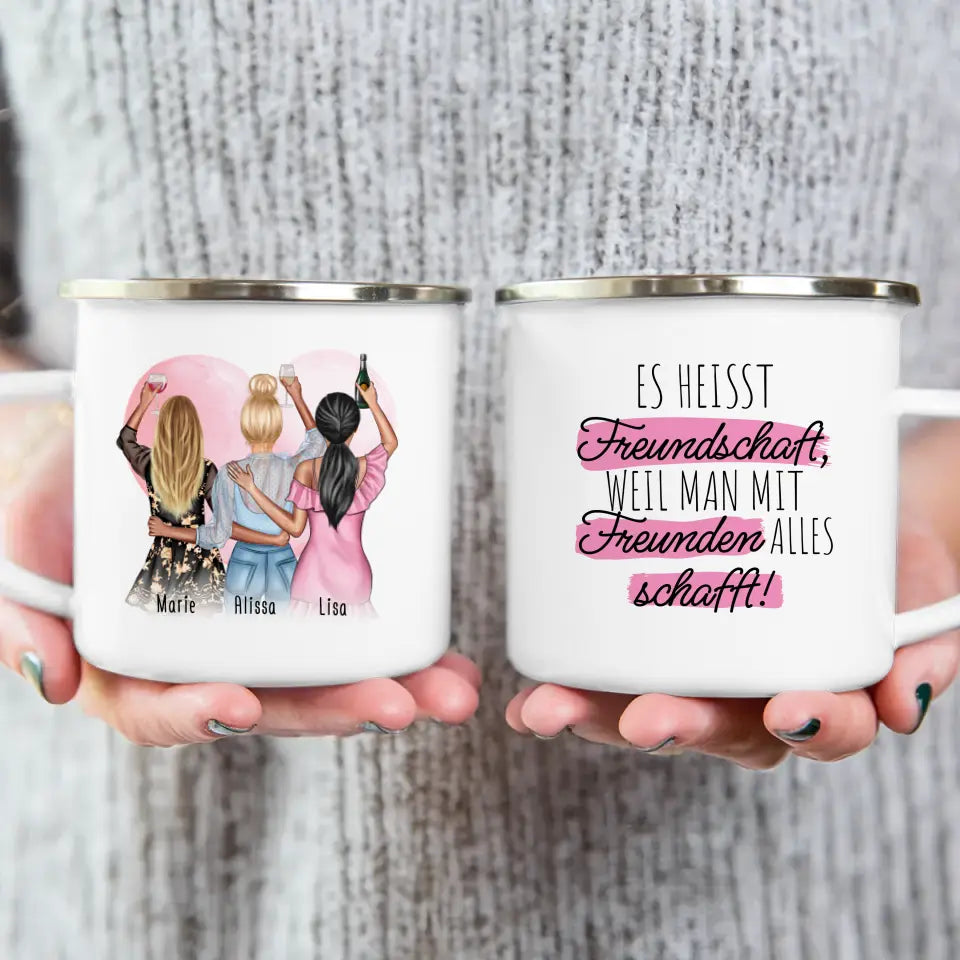 Personalisierte Tasse Beste Freundinnen (3 Freundinnen)