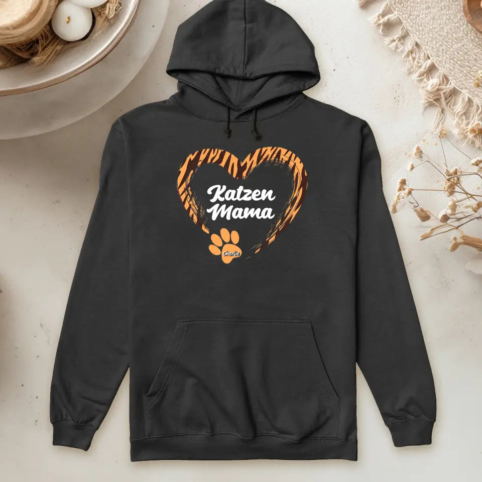 Personalisierter Hoodie - Katzen Mama