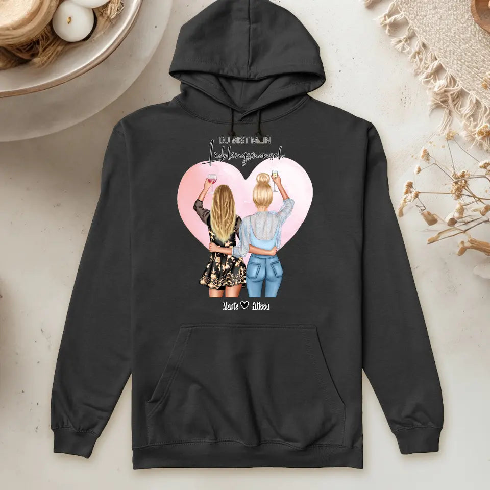 Personalisierter Hoodie - Beste Freundin (2 Freundinnen) - Best Friends