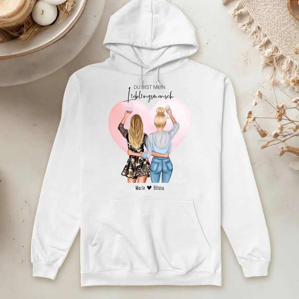 Personalisierter Hoodie - Beste Freundin (2 Freundinnen) - Best Friends