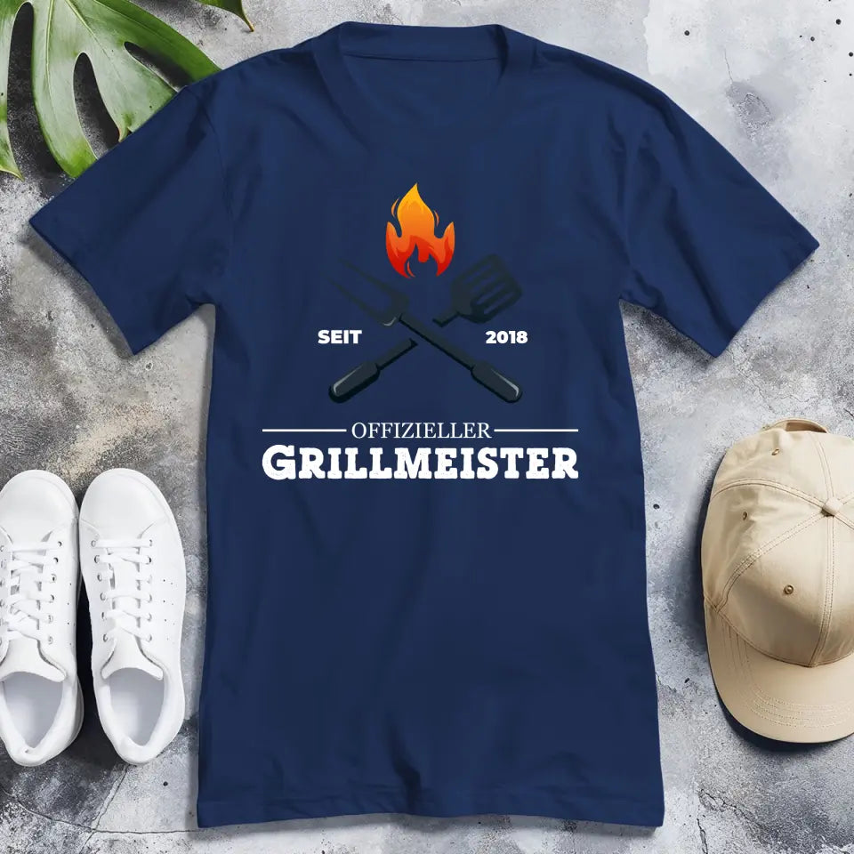 Personalisiertes T-Shirt - Offizieller Grillmeister seit...