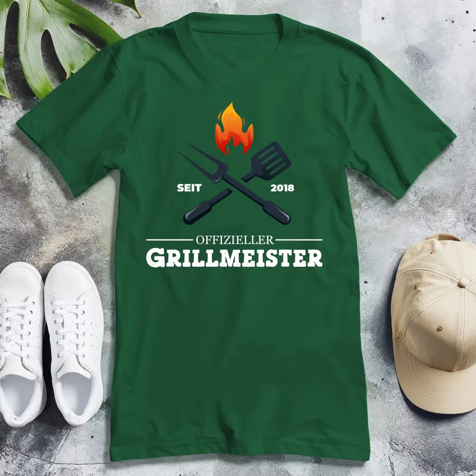 Personalisiertes T-Shirt - Offizieller Grillmeister seit...