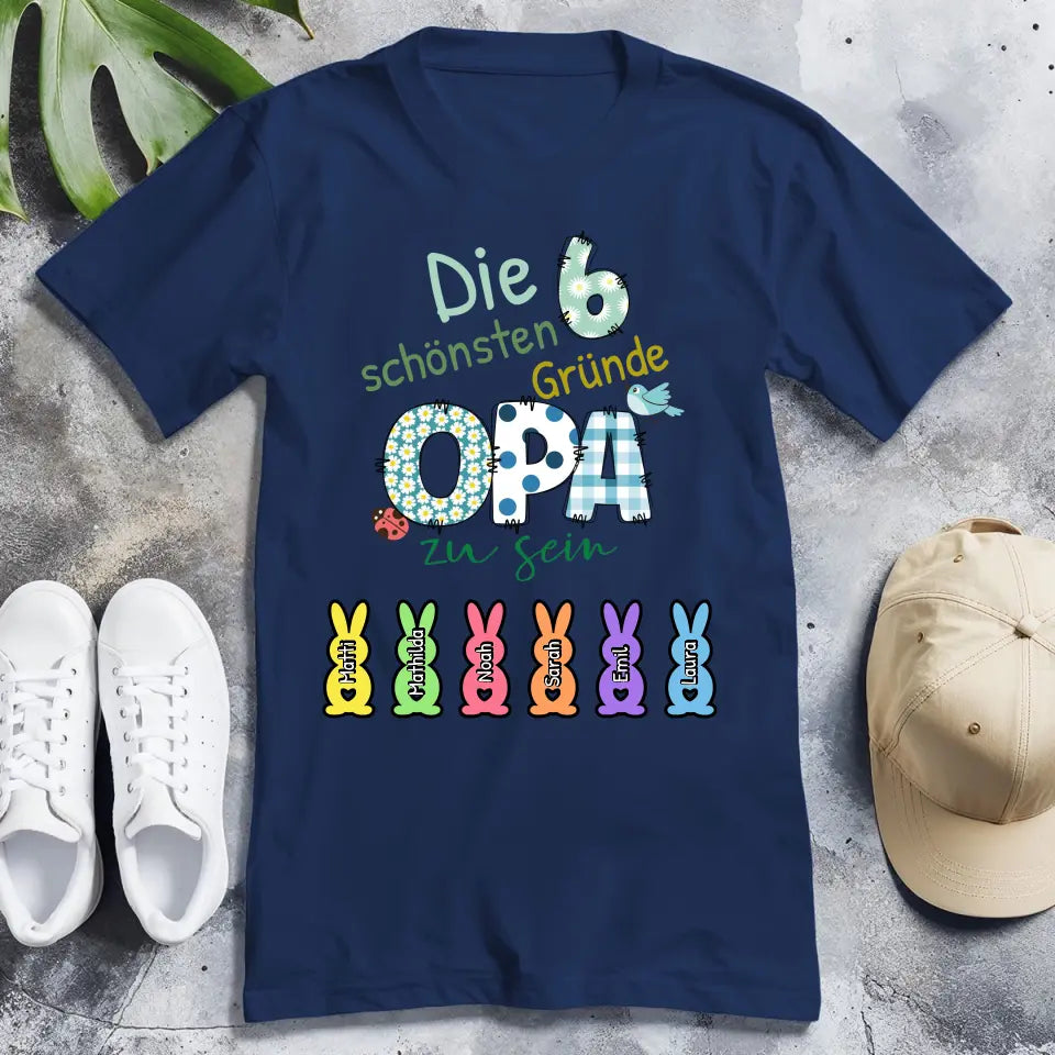 Personalisiertes T-Shirt - Die X schönsten Gründe Opa zu sein - Oster T-Shirt