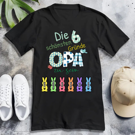 Personalisiertes T-Shirt - Die X schönsten Gründe Opa zu sein - Oster T-Shirt